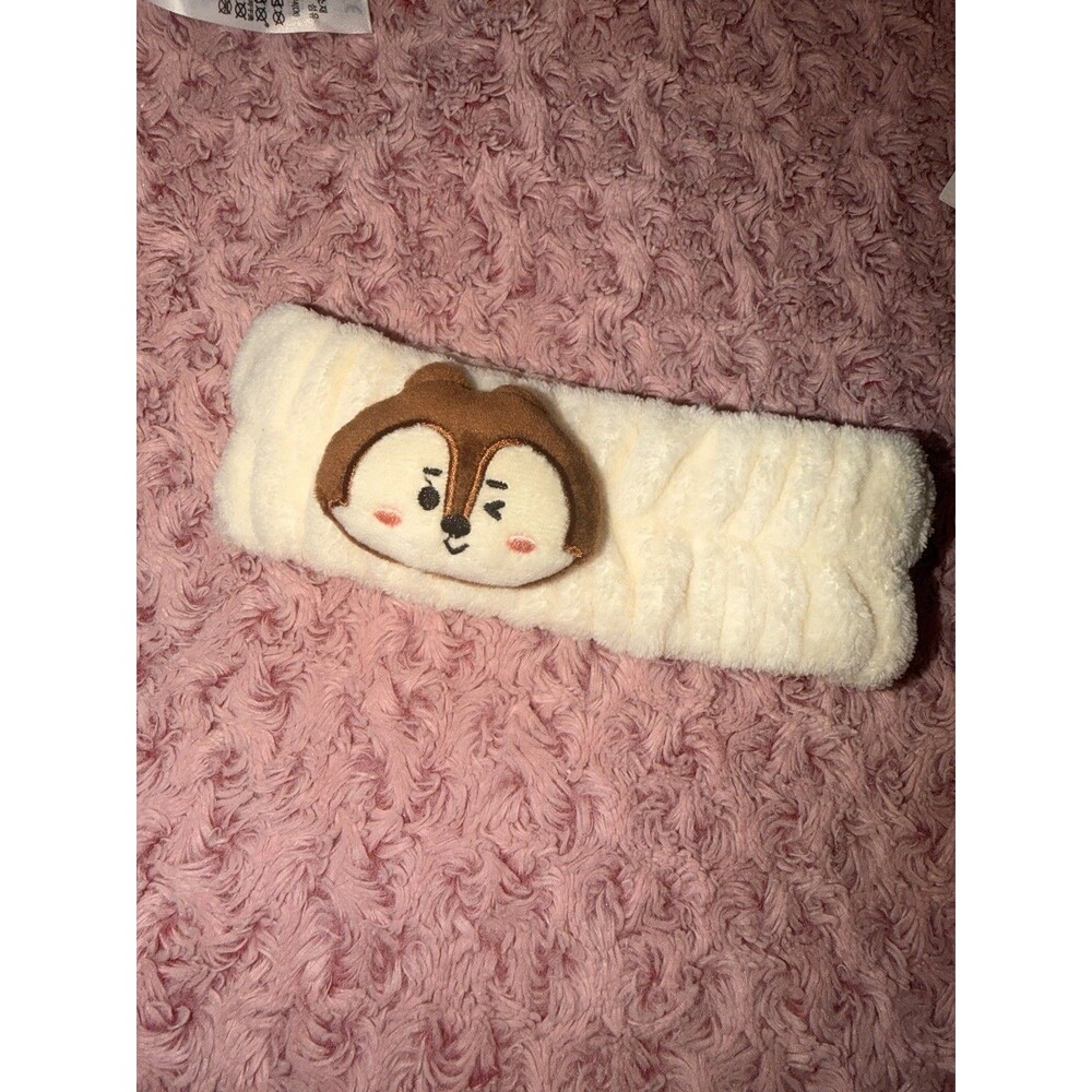 Disney Chip Dale Plush Headband red Toho Movie Release Bow Face Wash Headband